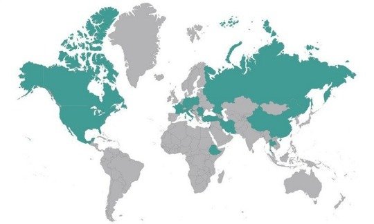 Countries of origin for all IMPRS students and alumni.