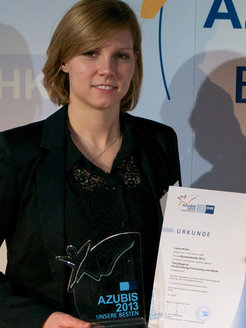 Laura Kühn, erfolgreiche Auszubildende des Max-Planck-Instituts für molekulare Genetik in Berlin