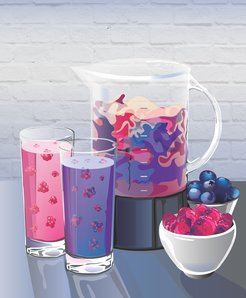 Which blend do you prefer? Like the components of a smoothie, the proteins in condensate droplets of cells clump up differently depending on their chemical composition.